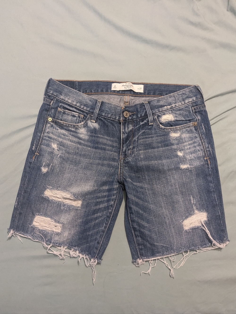Abercrombie & Fitch Distressed Women's Denim Shorts | Size 4 W 27